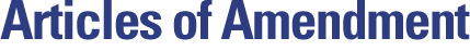 Articles of Amendment