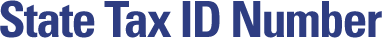 State Tax ID Number