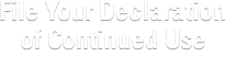 File Your Declaration of Continued Use