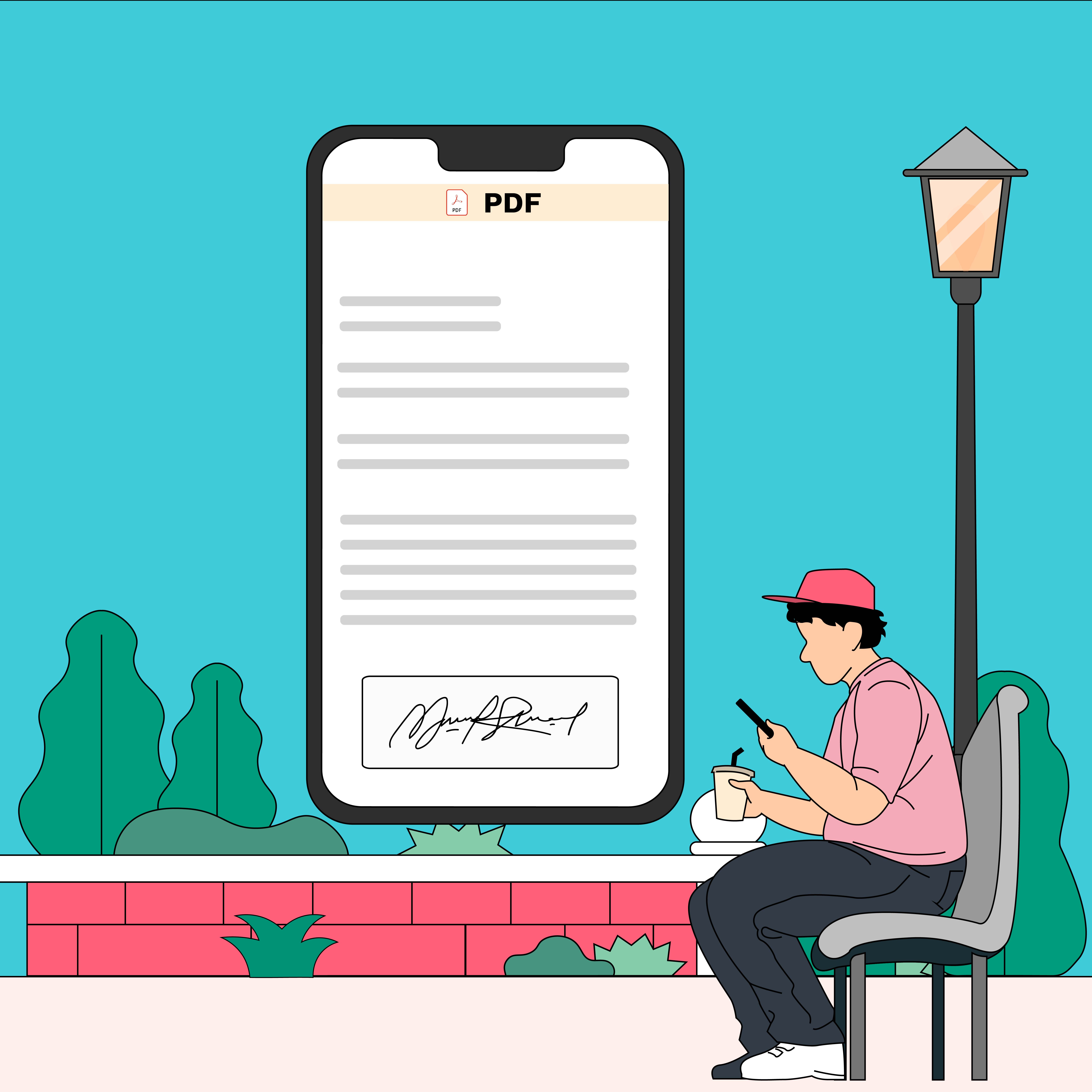 Sign PDFs yourself or request signatures on PDF documents using any PDF editor software.