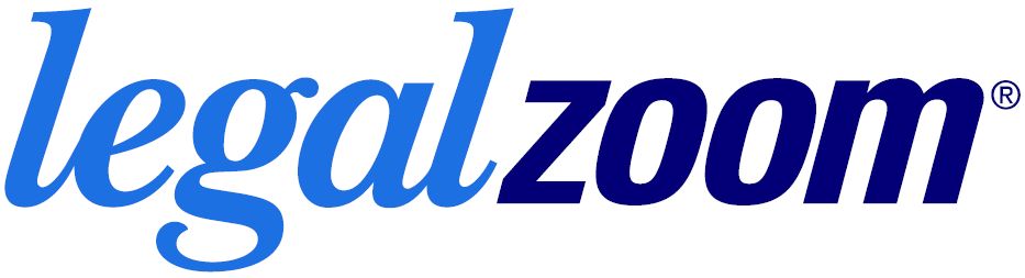 LegalZoom's blue and white horizontal logo