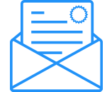 Illustration of Open Envelope with Document Inside