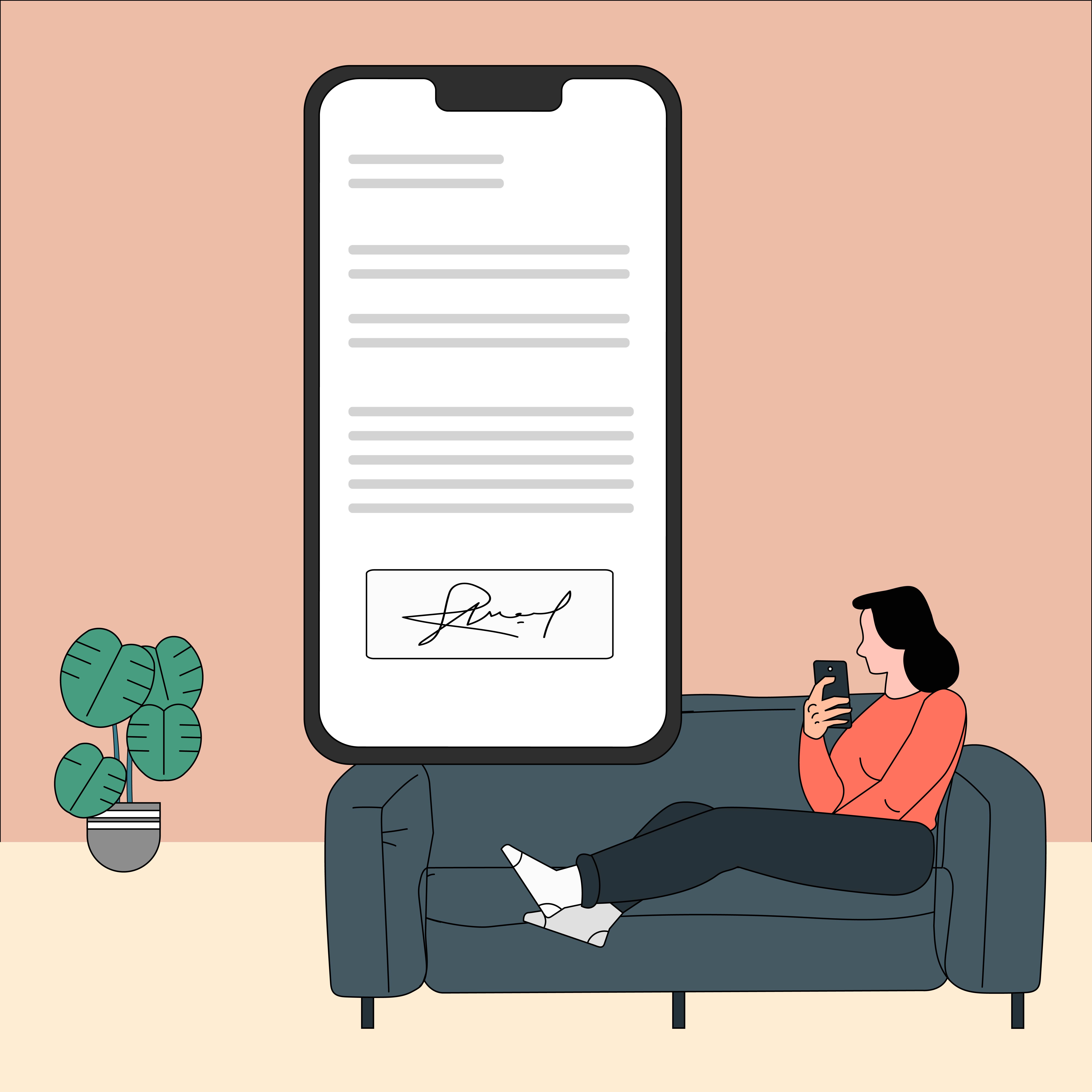 iPhone and Android phone users can quickly request or add electronic signatures from their phones; without relying on an in-person signing.