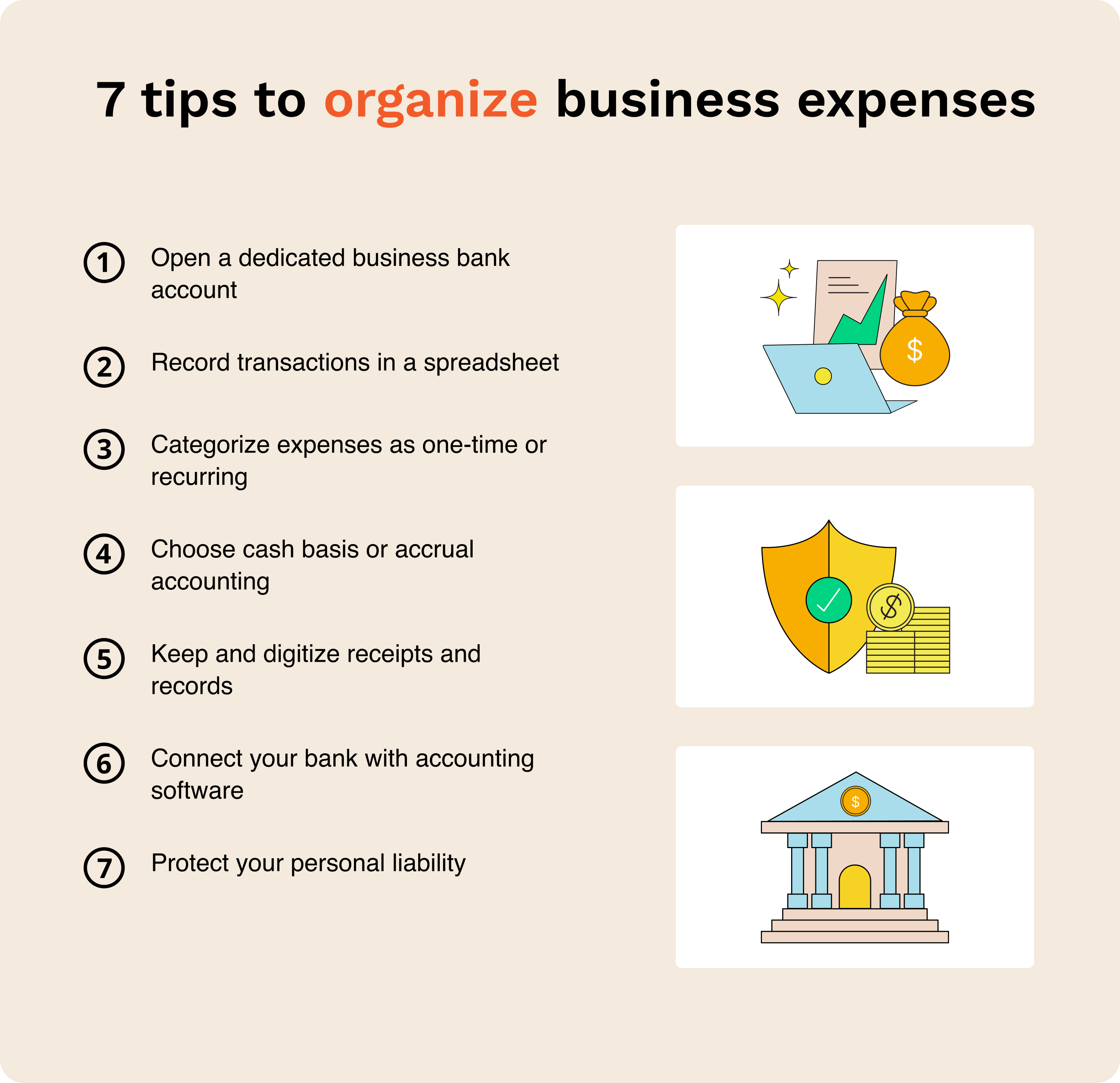 7 tips to organize small business expenses