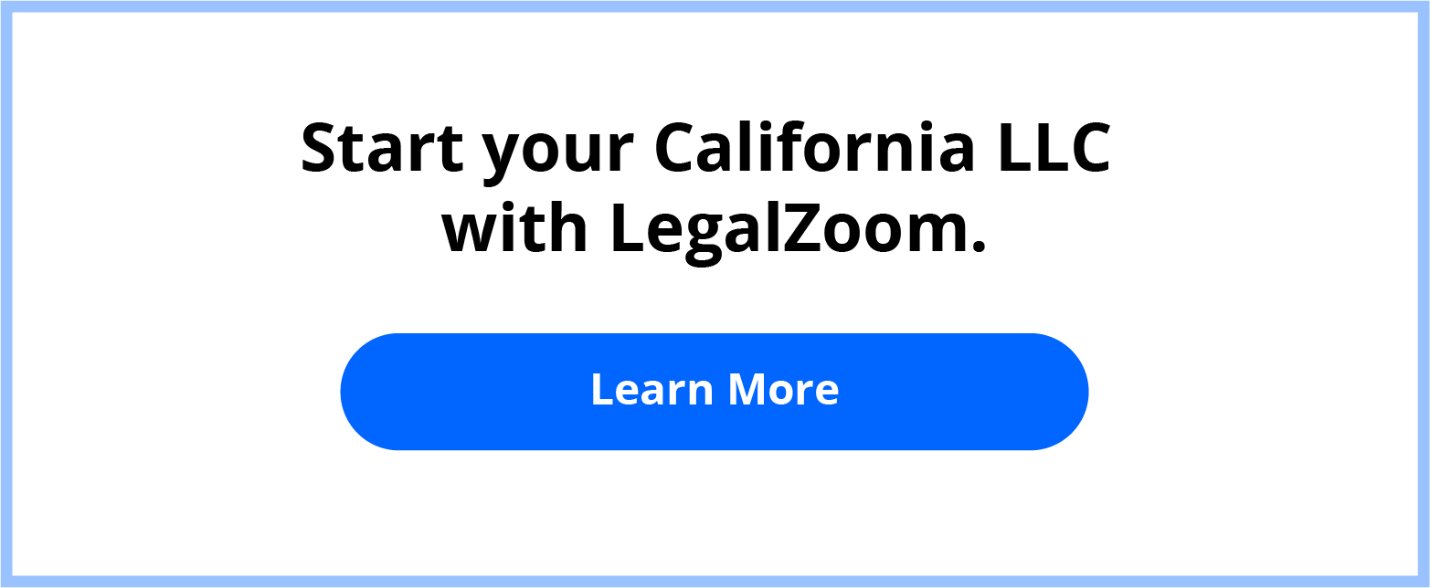 Start Your California LLC with LegalZoom
